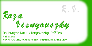 roza visnyovszky business card